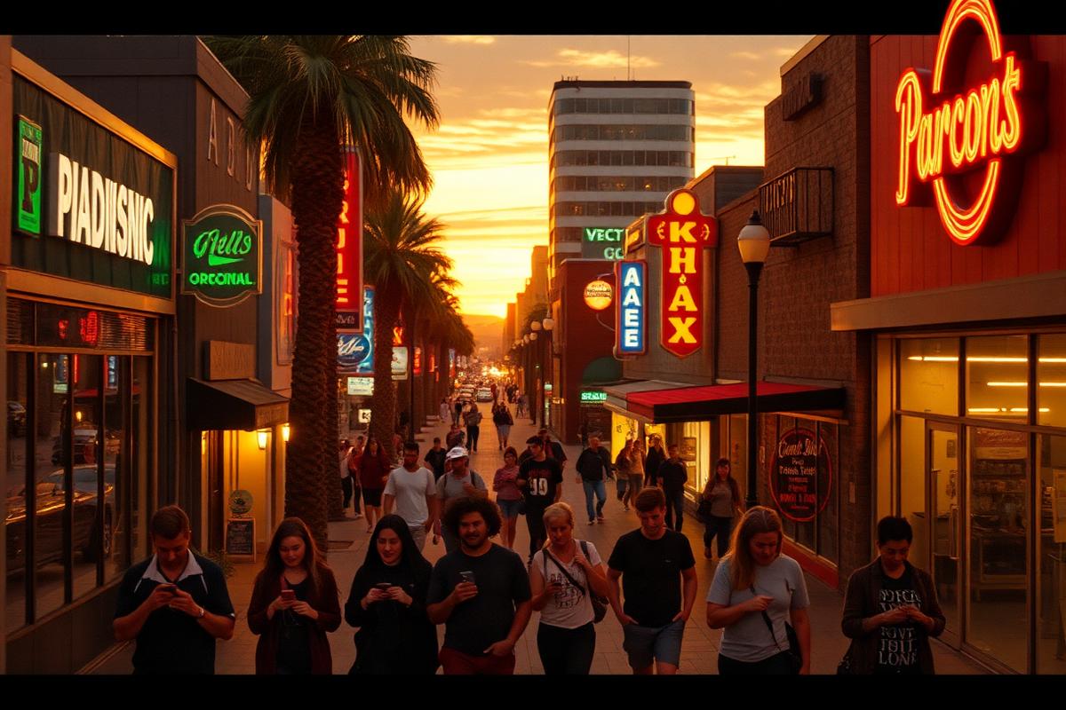 Phoenix street at golden hour