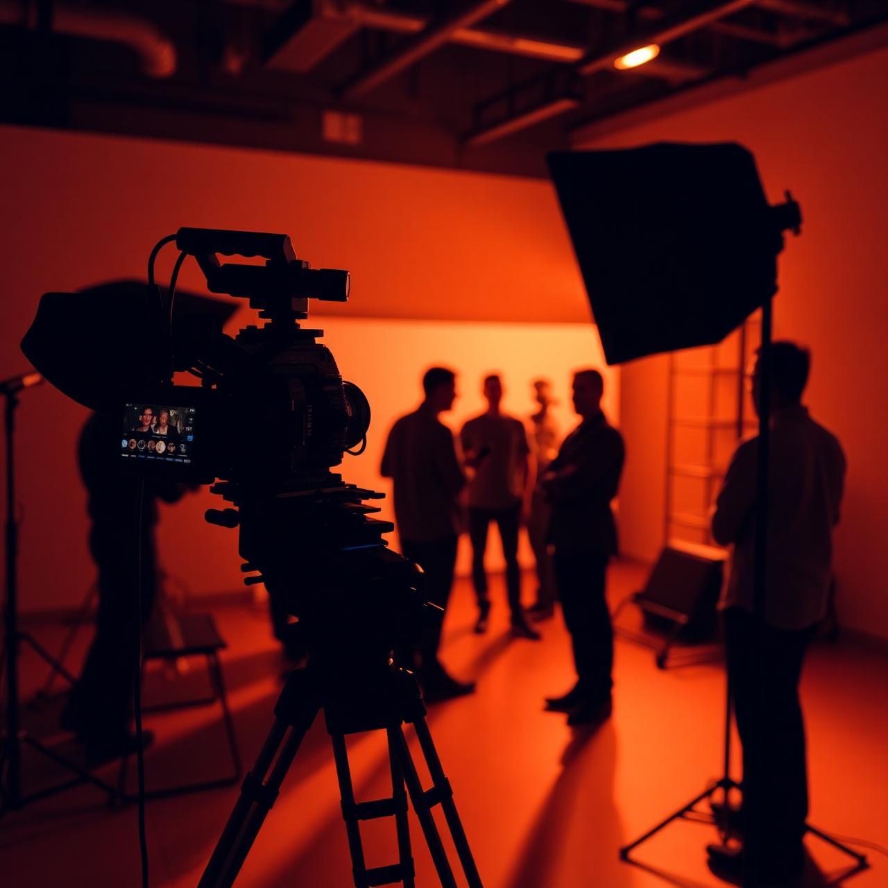 Video production crew at work